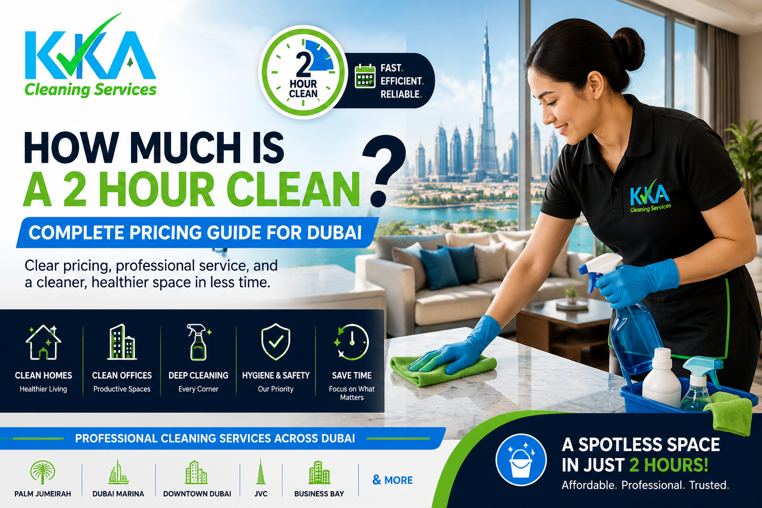 How Much Is a 2 Hour Clean in Dubai? Complete Pricing Guide