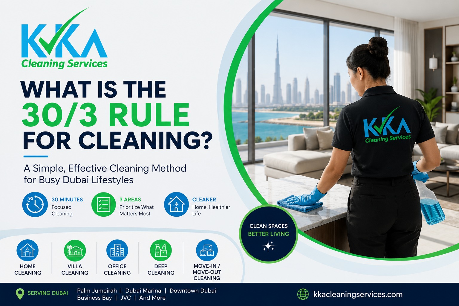 What Is the 30/3 Rule for Cleaning? A Smart Cleaning Method for Dubai Homes and Businesses