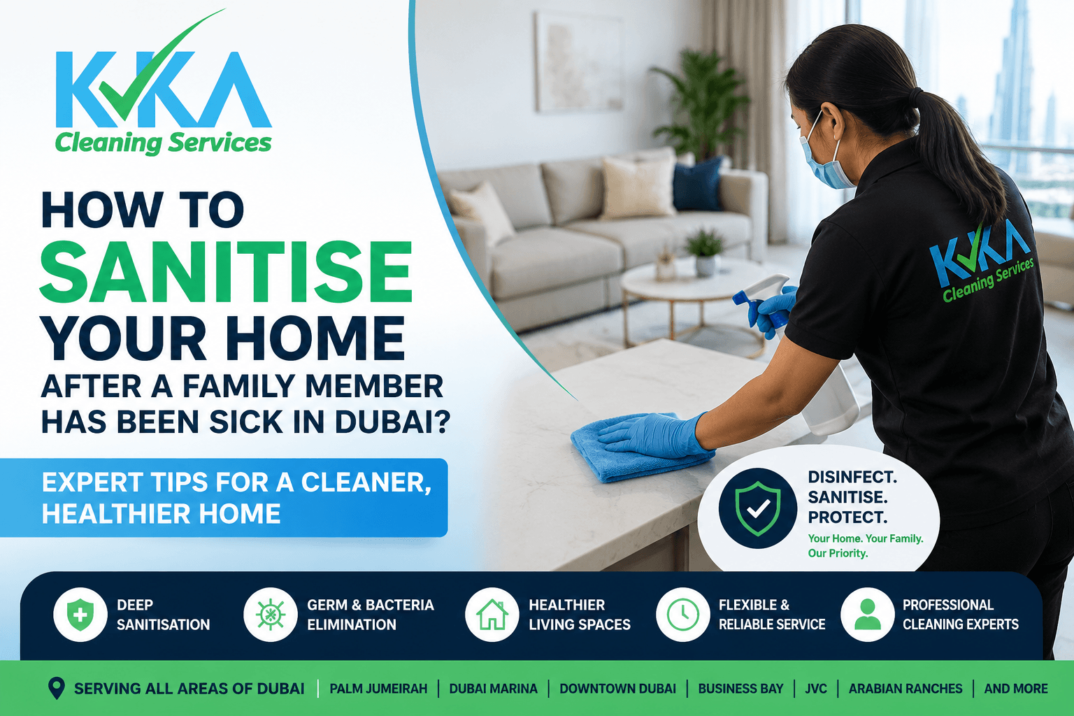 How to Sanitise Your Home After a Family Member Has Been Sick in Dubai?