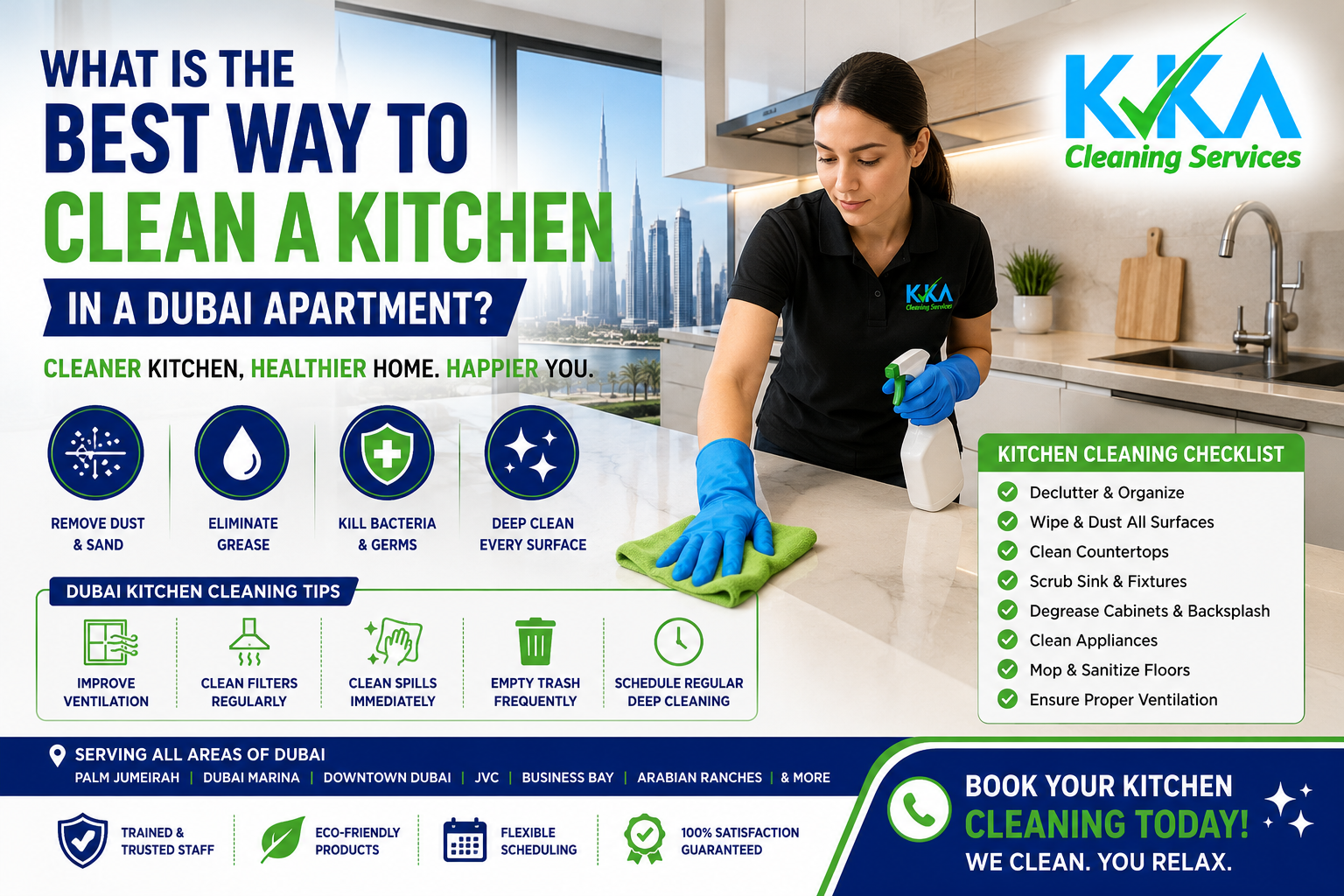 What Is the Best Way to Clean a Kitchen in a Dubai Apartment?